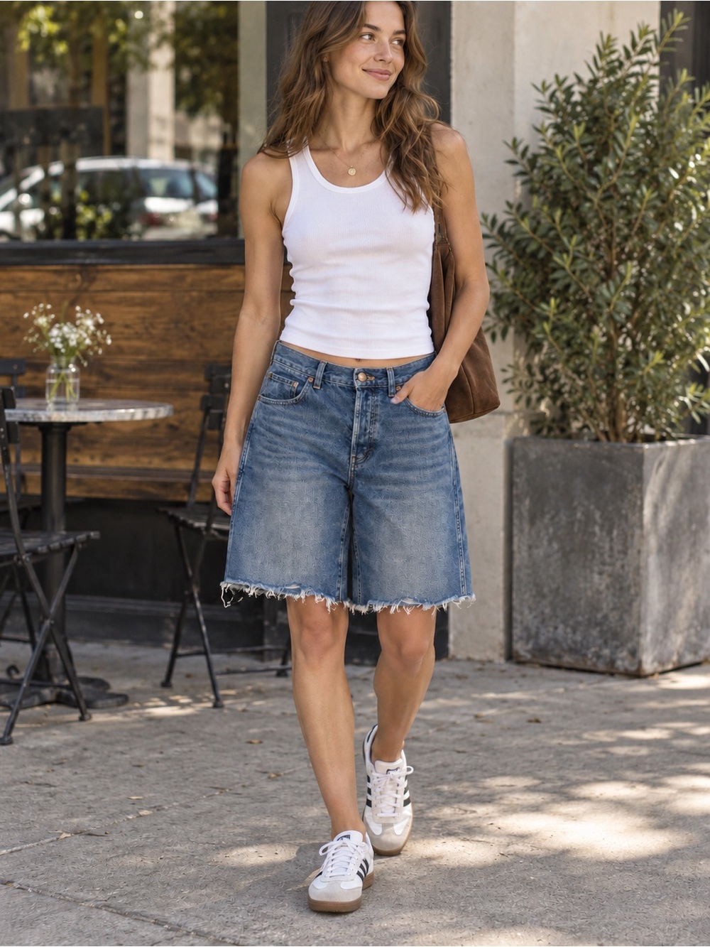 NWT Madewell The Essex Long Baggy Denim Shorts – Size 28